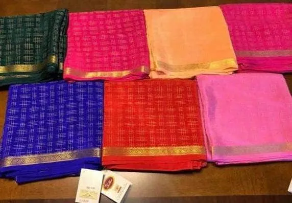 100Grm Thickness Pure South Silk Saree