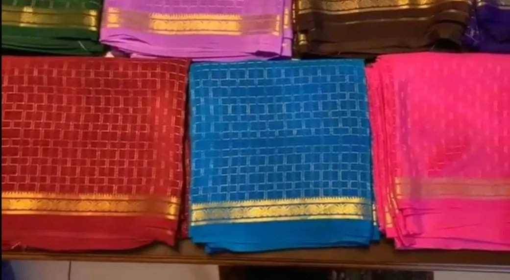 100Grm Thickness Pure South Silk Saree
