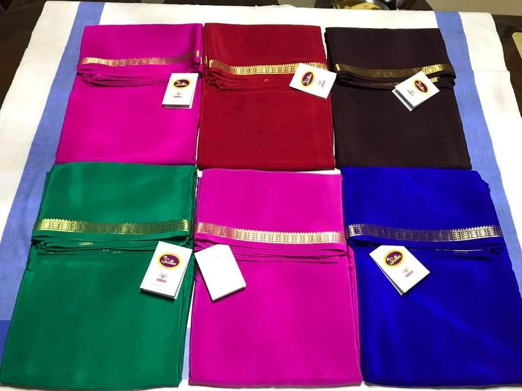 100Grm Thickness South Silk Saree