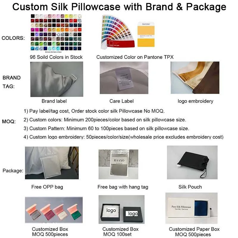 19 Momme Silk Pillowcase - Hidden zip - 40×80cm - custom and wholesale