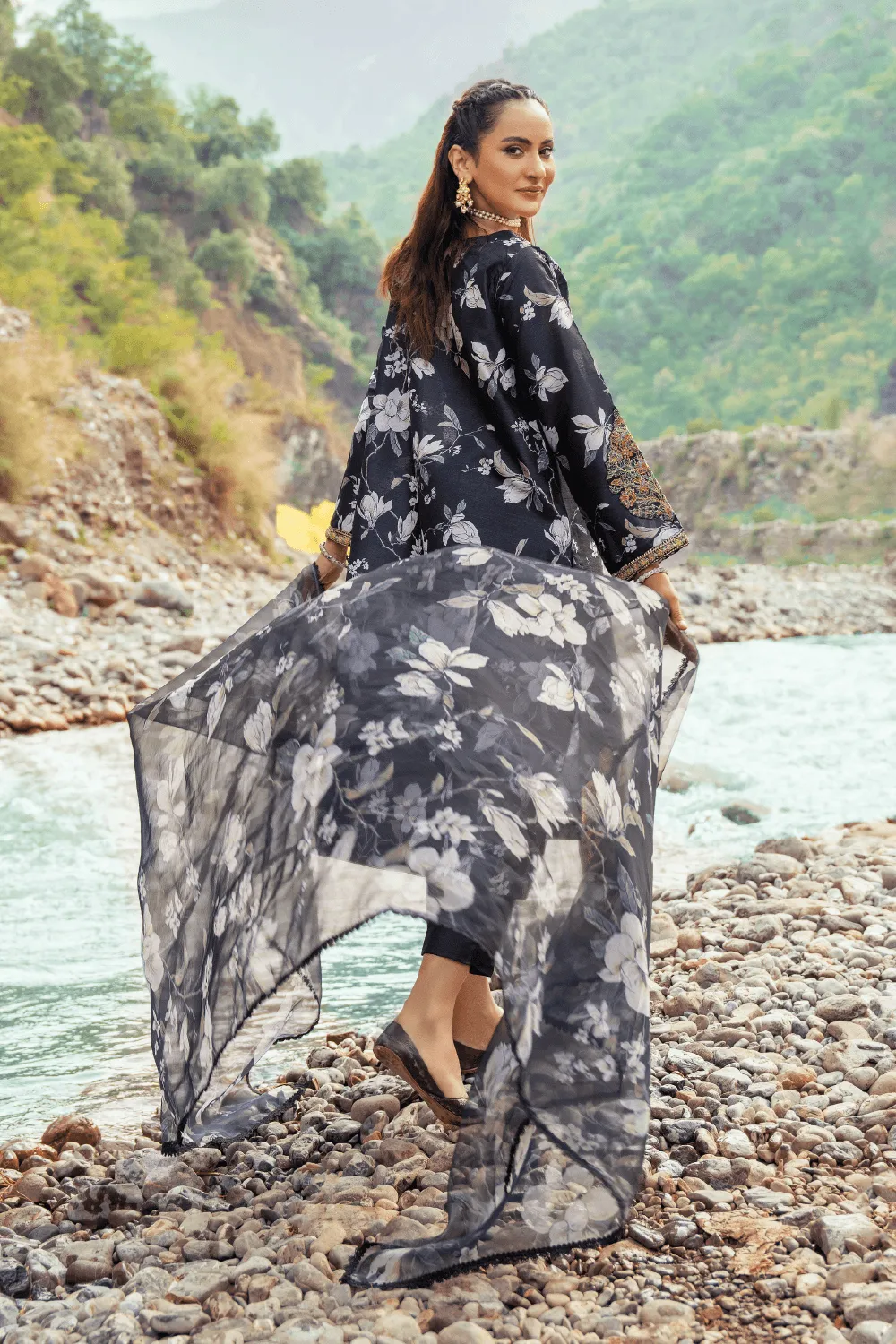 3PC Stitched | Embroidered Raw Silk Suit