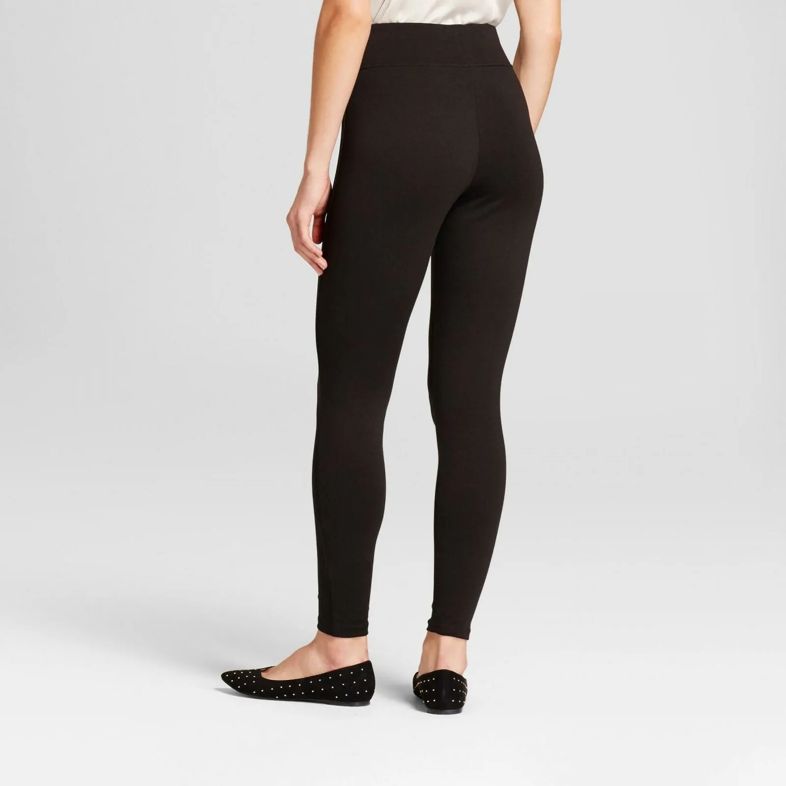 A New Day Women's Solid Wide Waistband Ponte Leggings