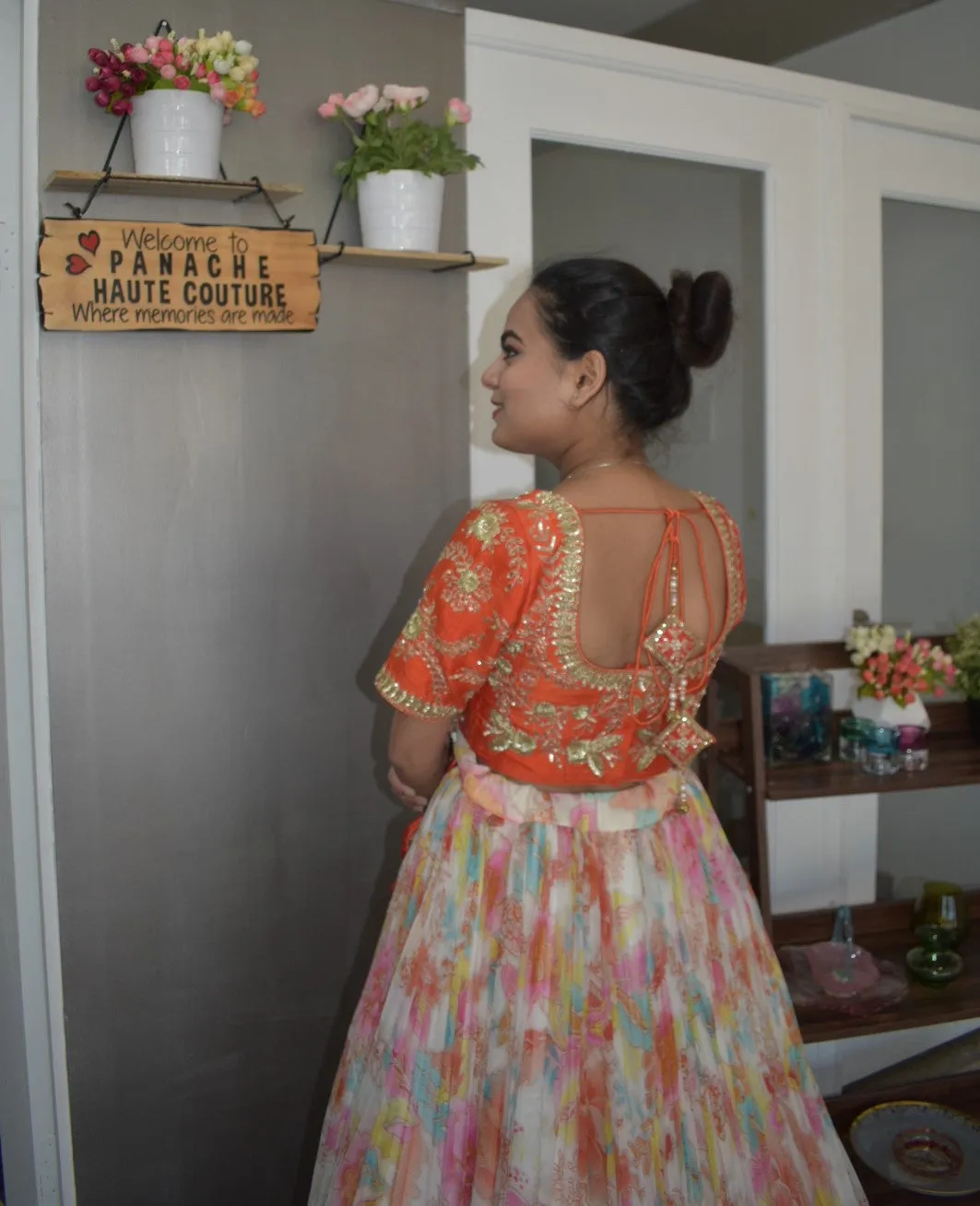 Adorning Partywear Designer Floral Lehenga Choli