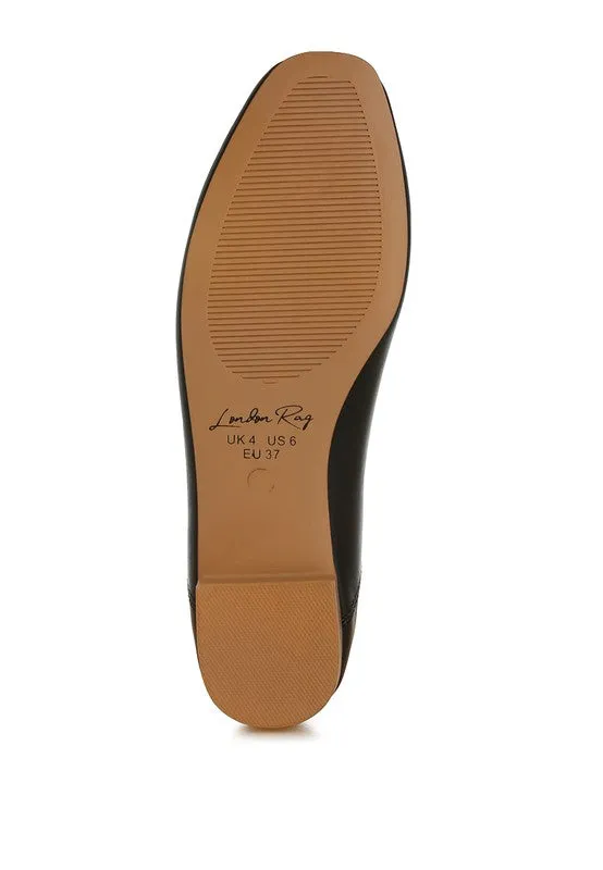 Allison Vegan Leather Flats - Bow Detail, Cushioned Comfort