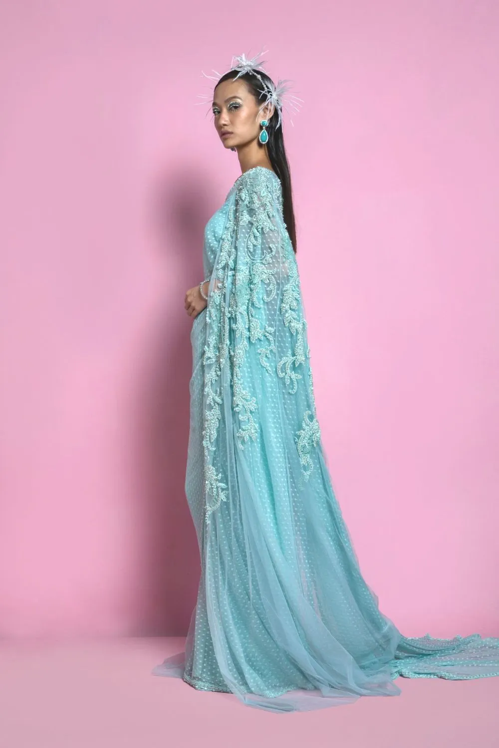 Anaya Cape Saree Set
