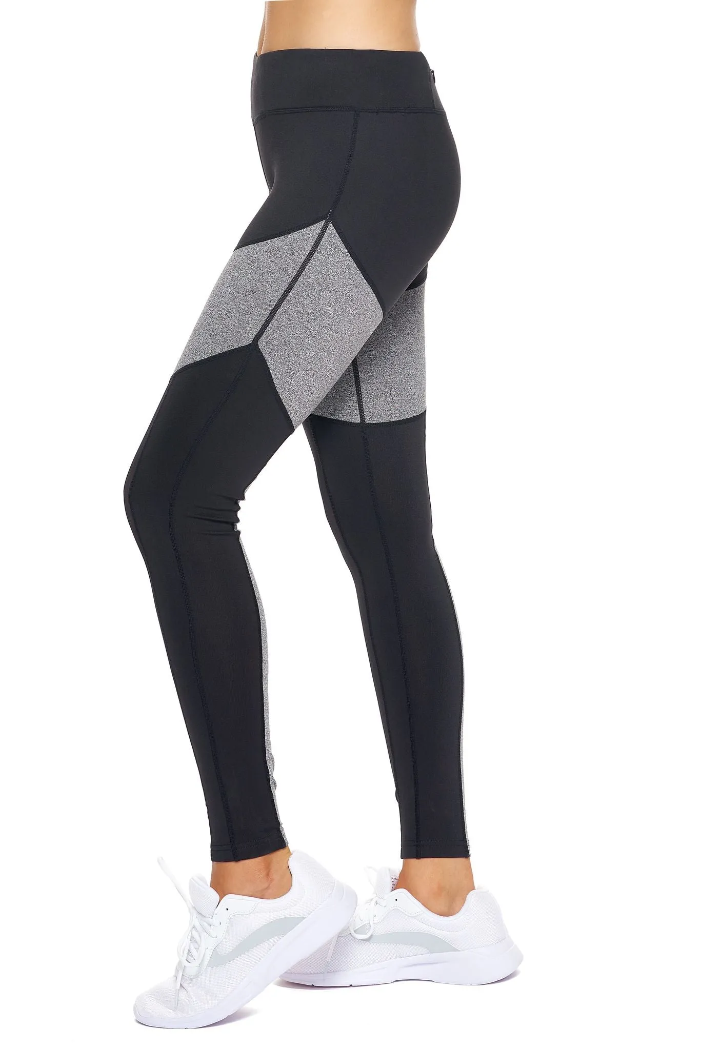 AQ1031 Mid-Rise Calypso Mesh Full Length Leggings
