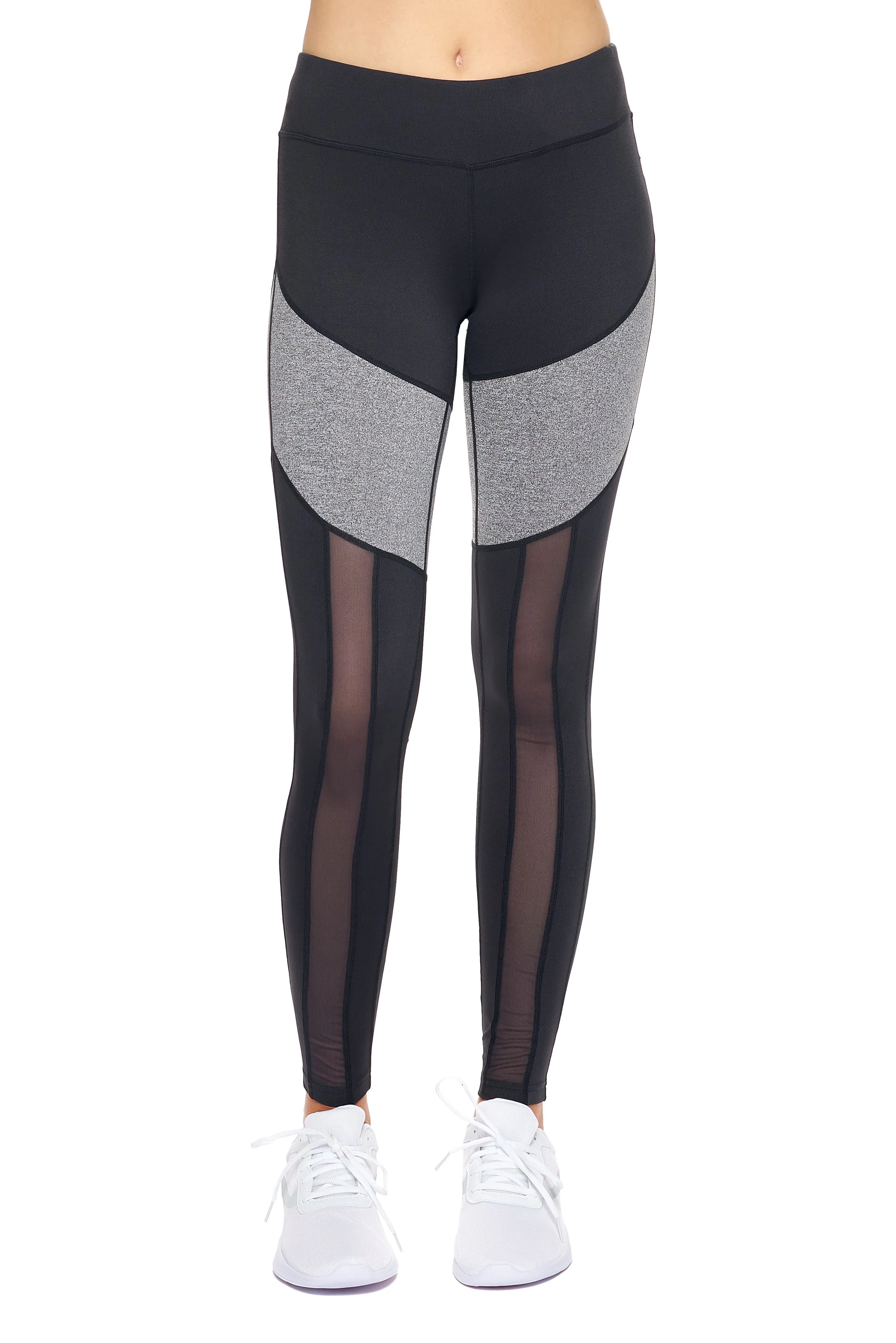 AQ1031 Mid-Rise Calypso Mesh Full Length Leggings