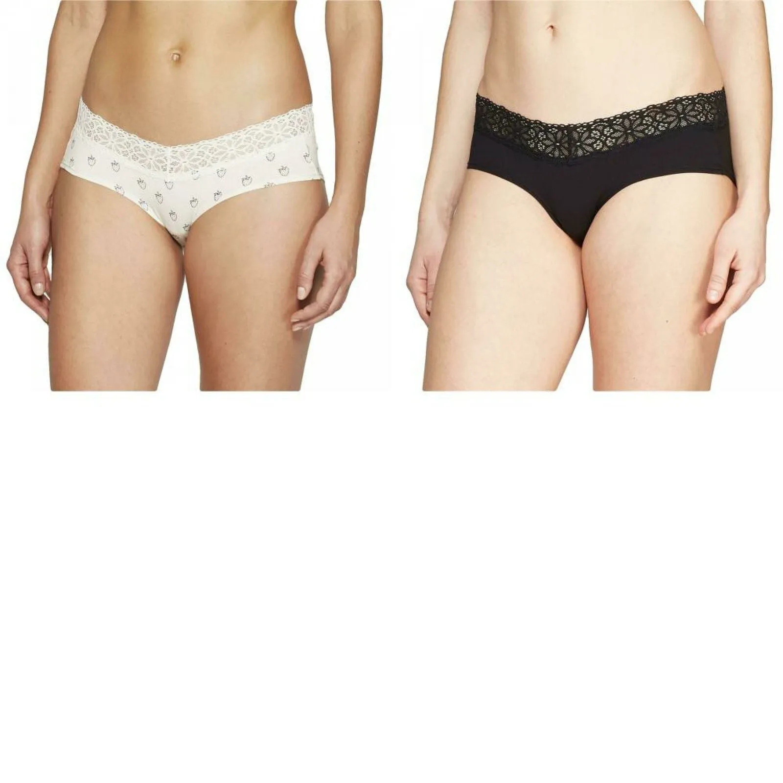 Auden Women's Cotton Hipster With Lace Waistband
