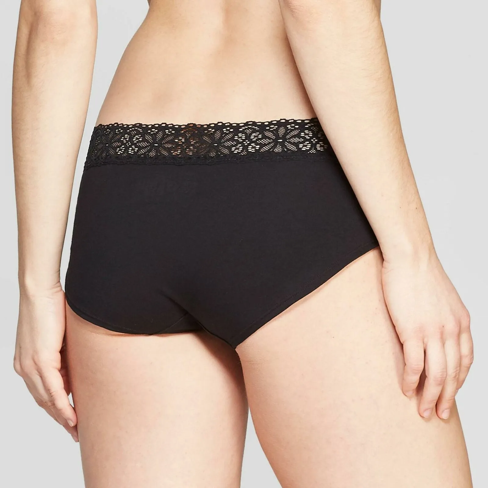 Auden Women's Cotton Hipster With Lace Waistband