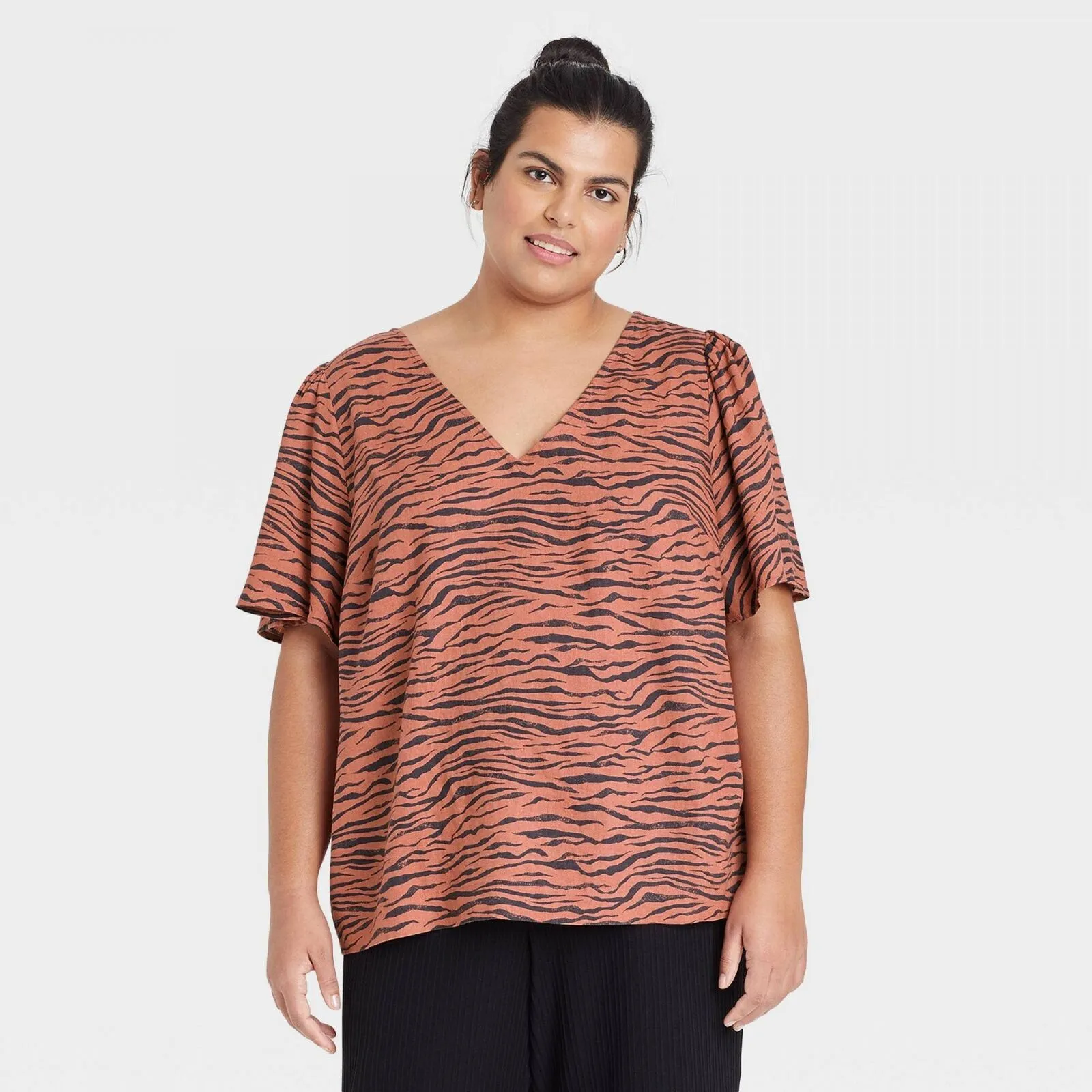 Ava & Viv Women's Plus Size Short Sleeve Blouse