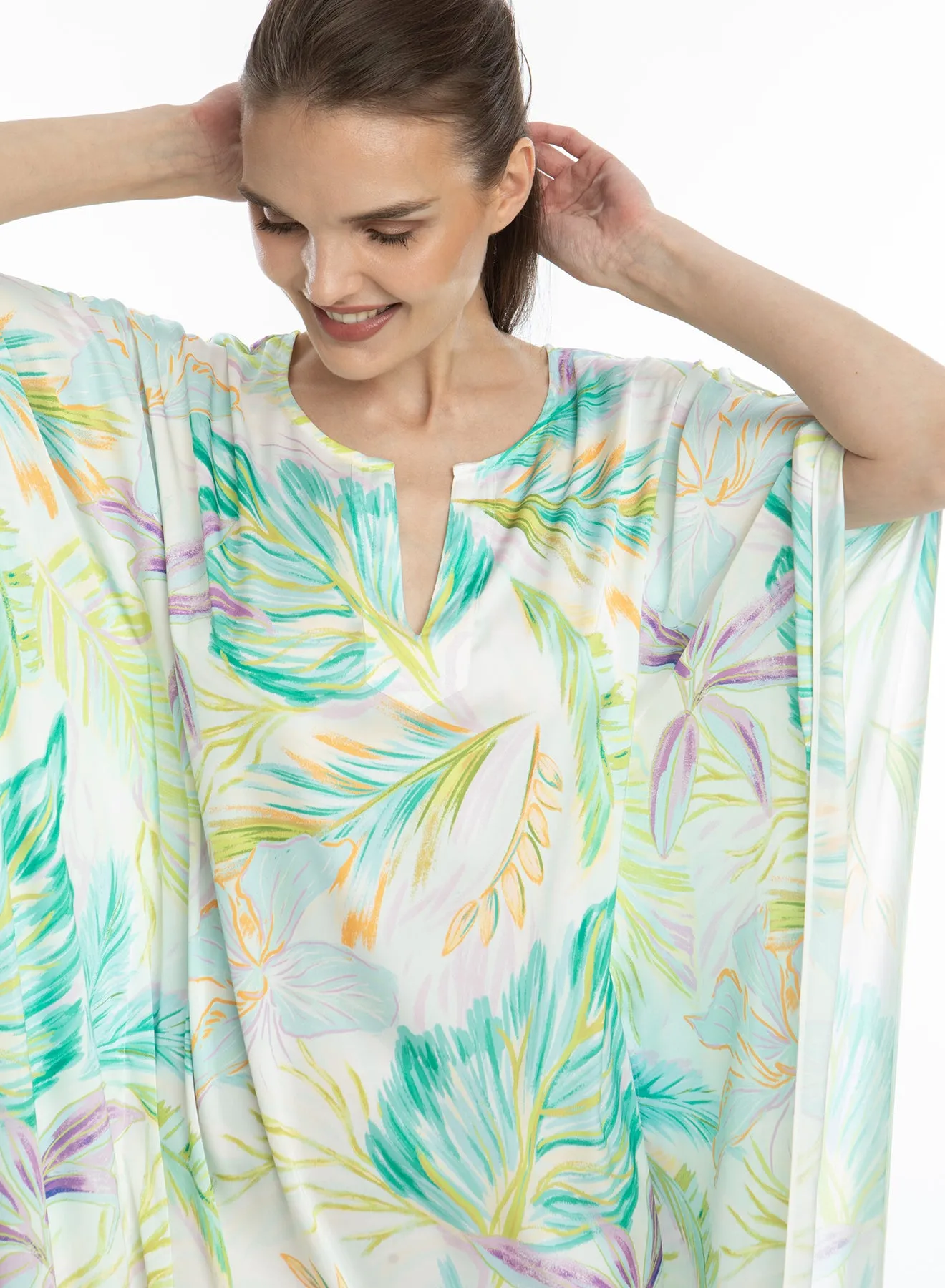 Bahamas Green Long Caftan