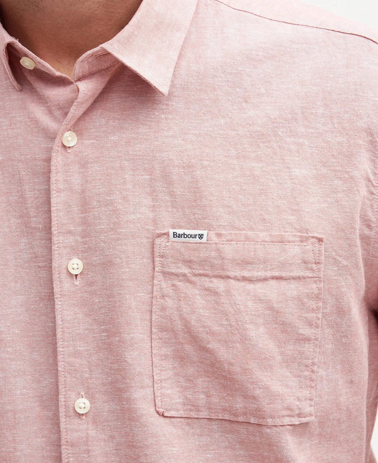Barbour Mens Nelson Summer shirt - Navy or Pink clay