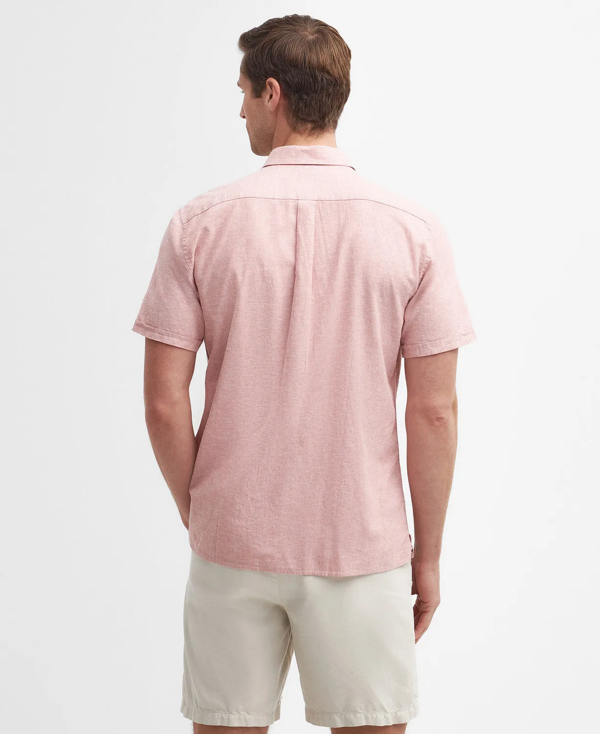 Barbour Mens Nelson Summer shirt - Navy or Pink clay