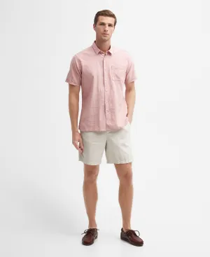 Barbour Mens Nelson Summer shirt - Navy or Pink clay