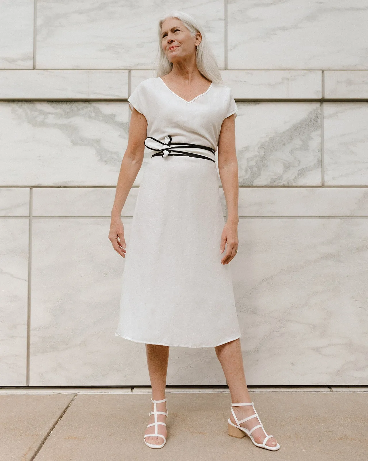 Biane Reversible Linen Blend Dress - Off-White