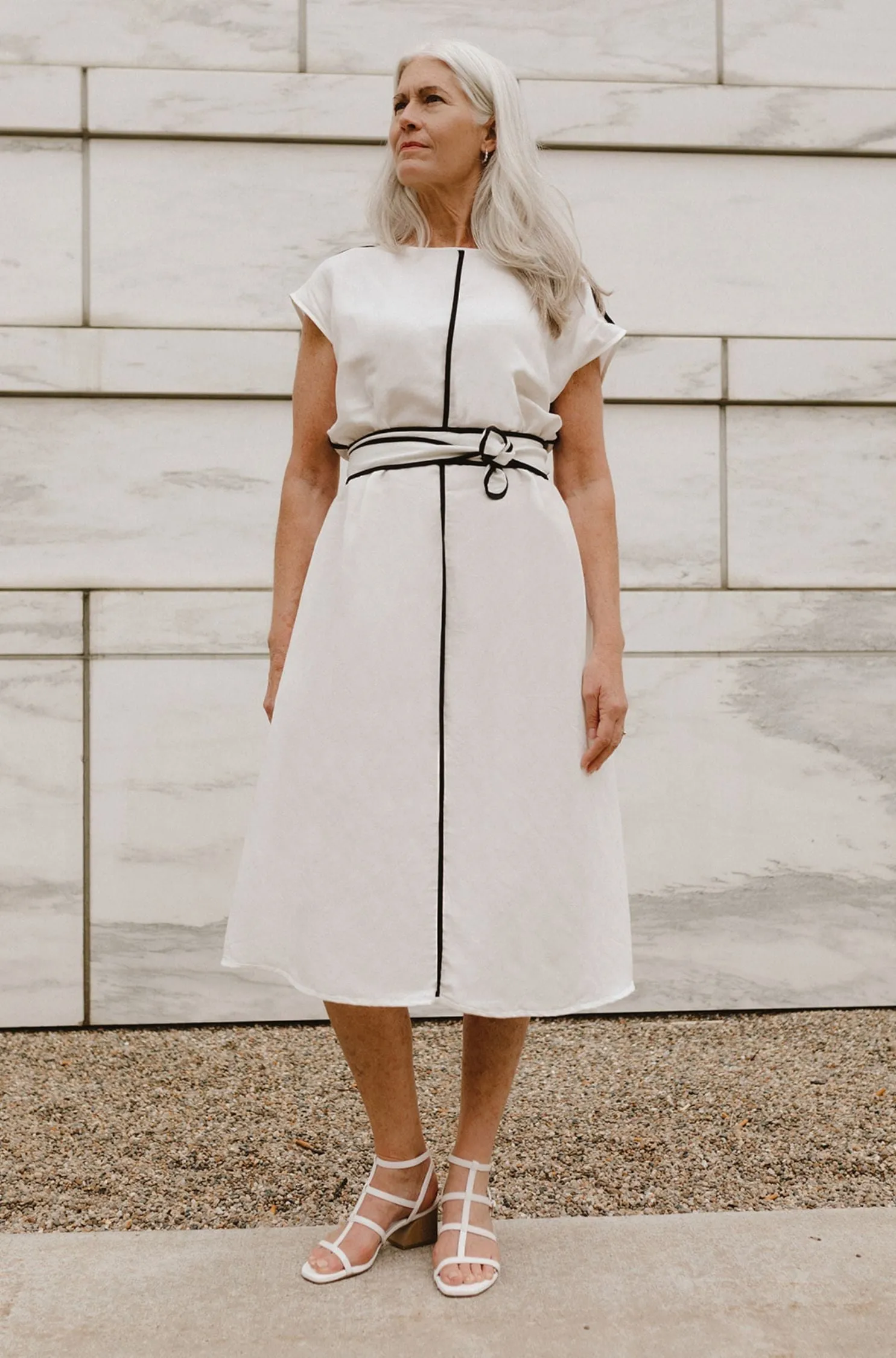 Biane Reversible Linen Blend Dress - Off-White