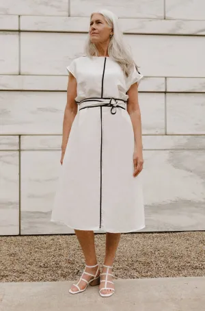 Biane Reversible Linen Blend Dress - Off-White