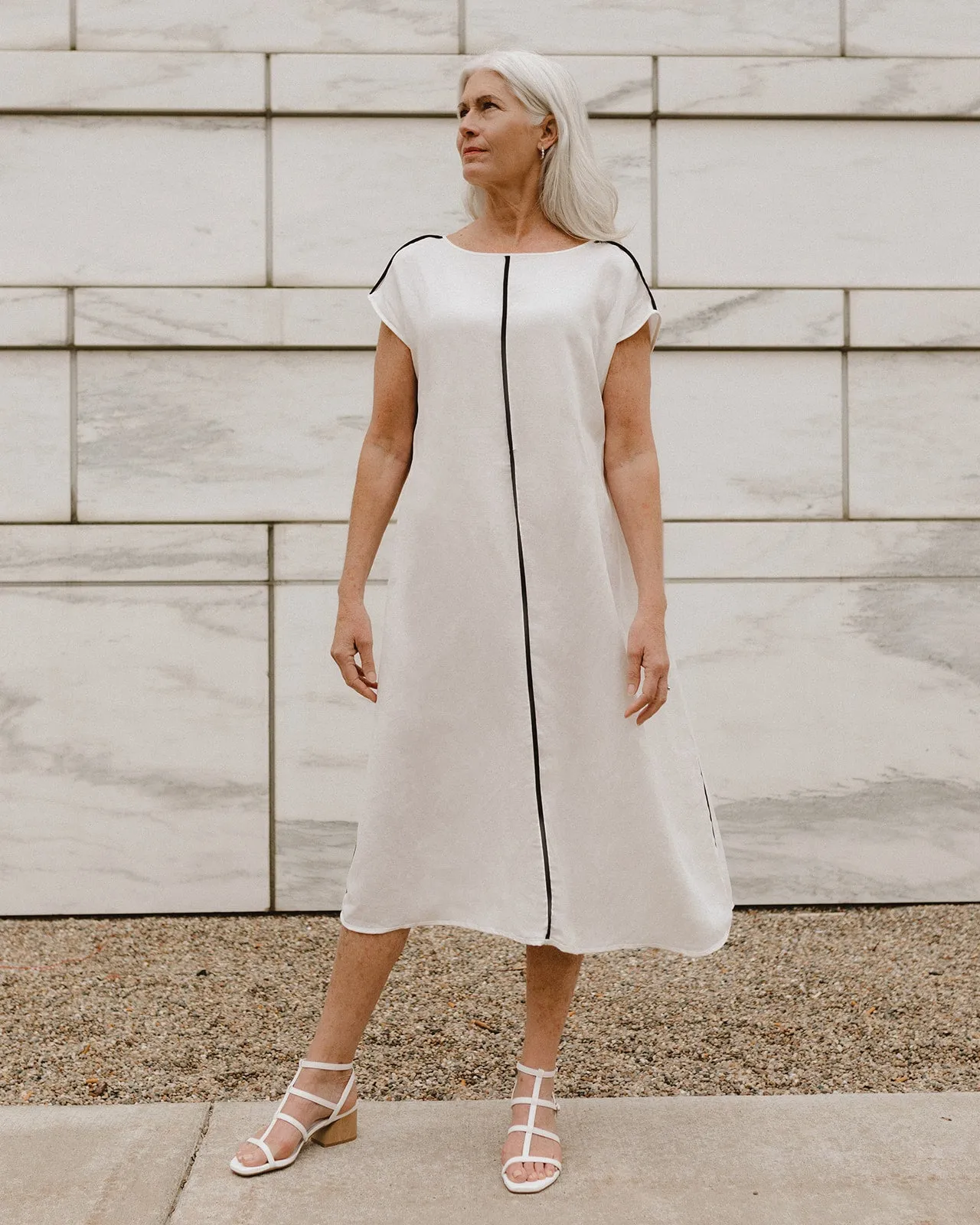 Biane Reversible Linen Blend Dress - Off-White
