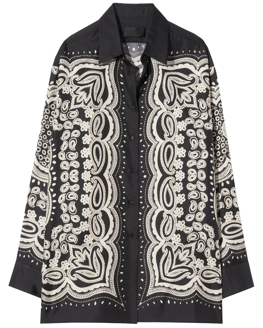 Black and Ivory Printed Alfie Shirt