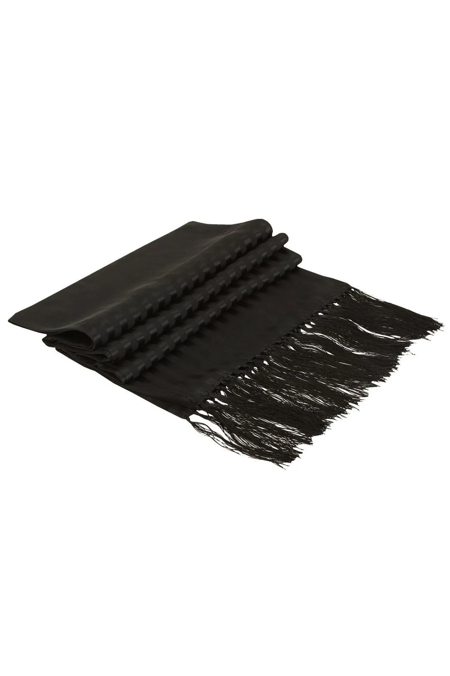 Black Striped Silk Tuxedo Scarf