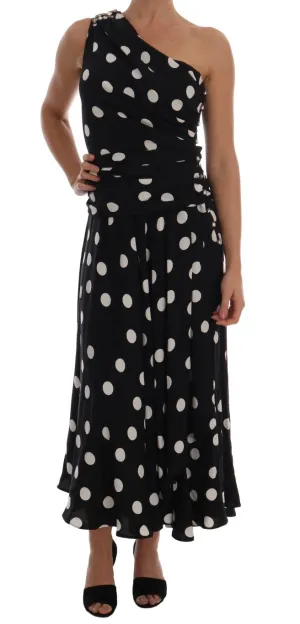 Black White SARTORIA Silk Crystal Dress
