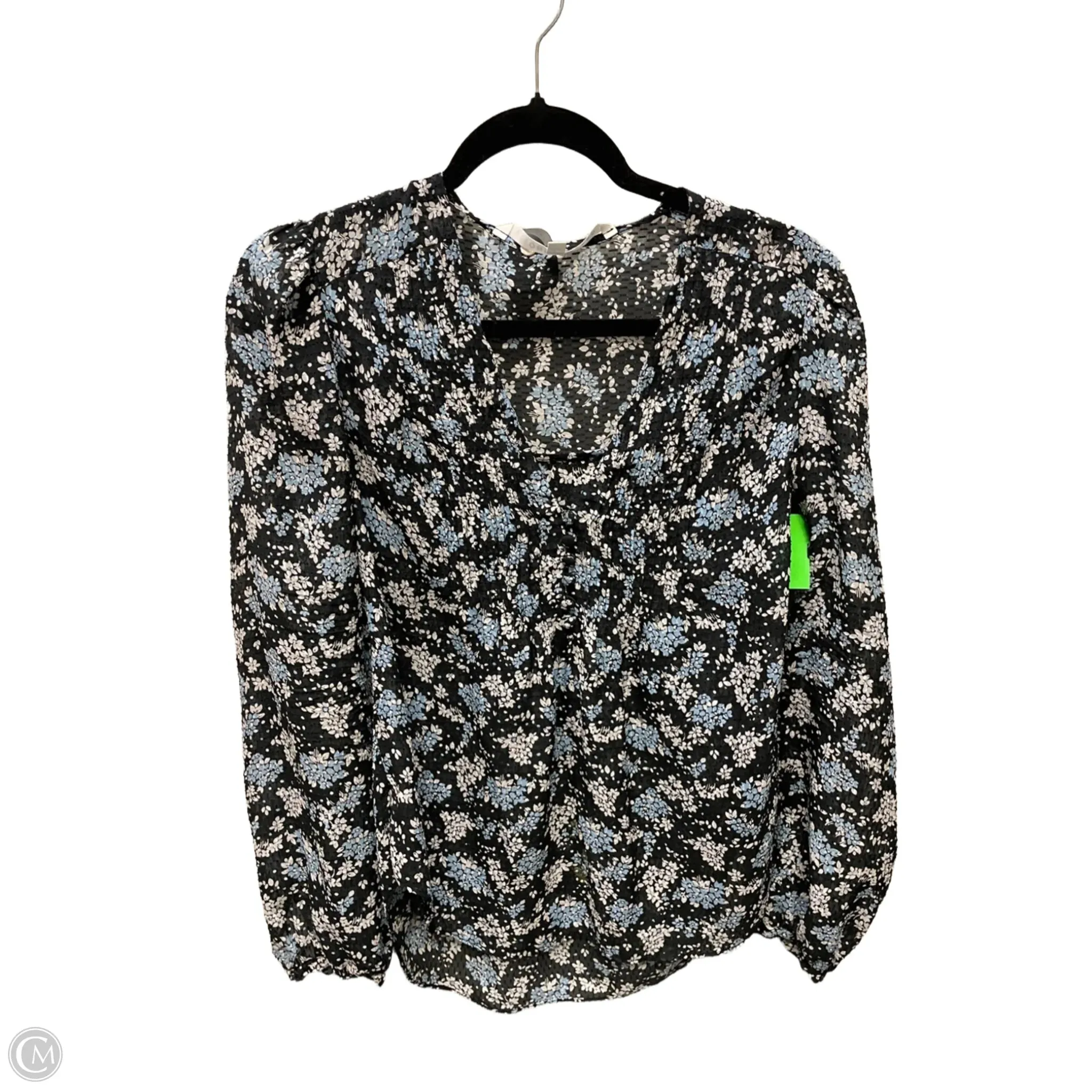 Blouse Long Sleeve By Veronica Beard In Floral Print, Size: S