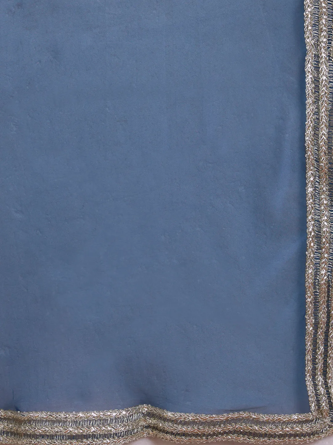 Blue Chanderi Silk Suit Set with Net Dupatta - Zola