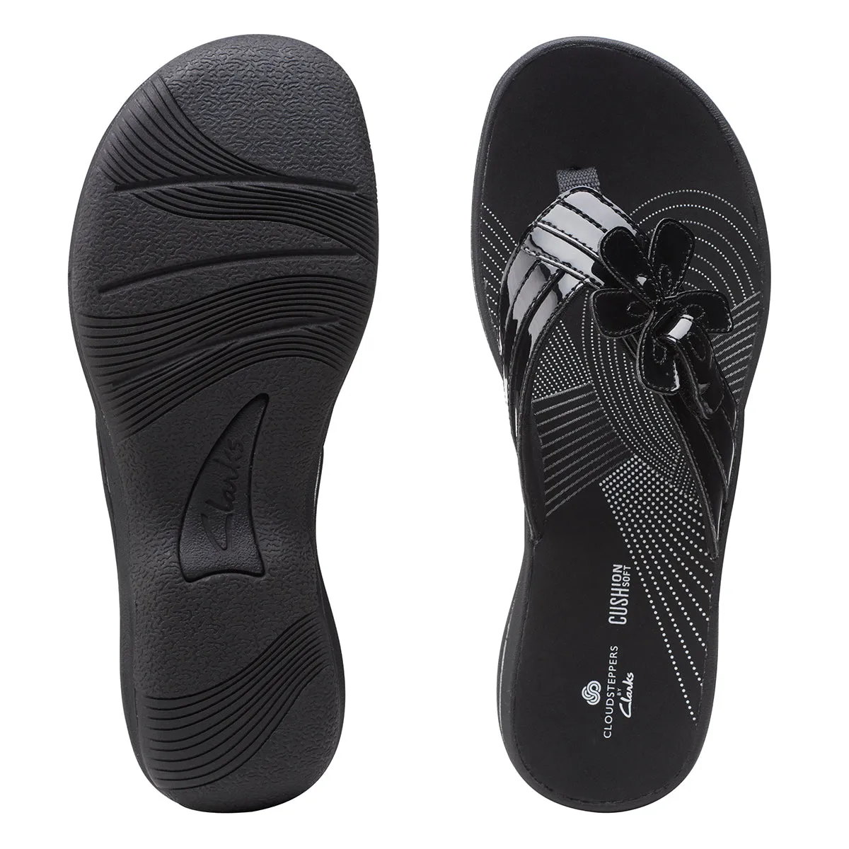 Brinkley Flora Women's Thong Sandals in Patent