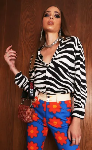 BruceGlen Unisex Zebra Silk Shirt