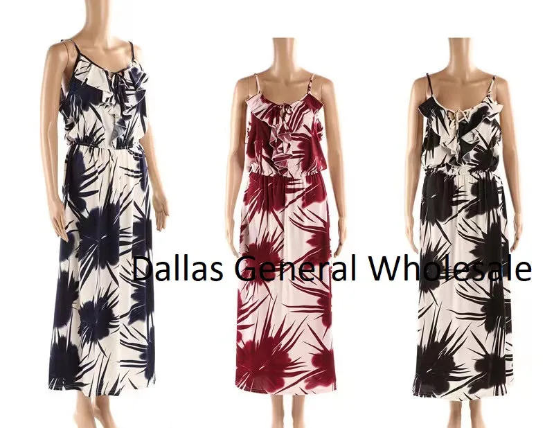Bulk Ruffle Maxi Dresses For Women's - Assorted