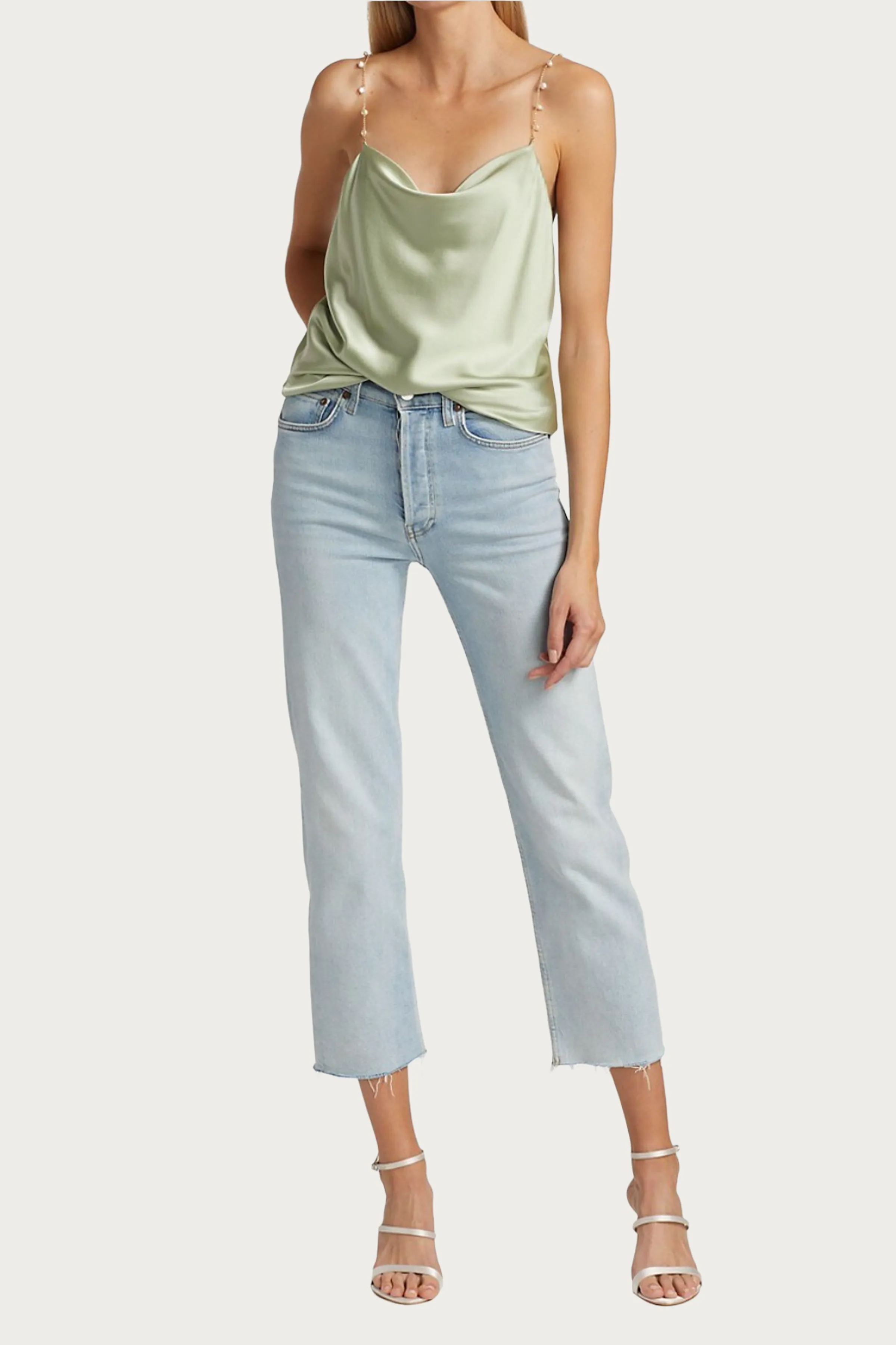 BUSY COWLNECK SILK-BLEND CAMISOLE