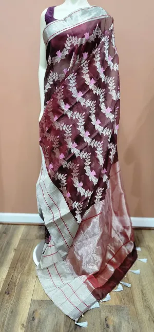 Chanderi Pattu Saree Collection w/ Custom Blouse