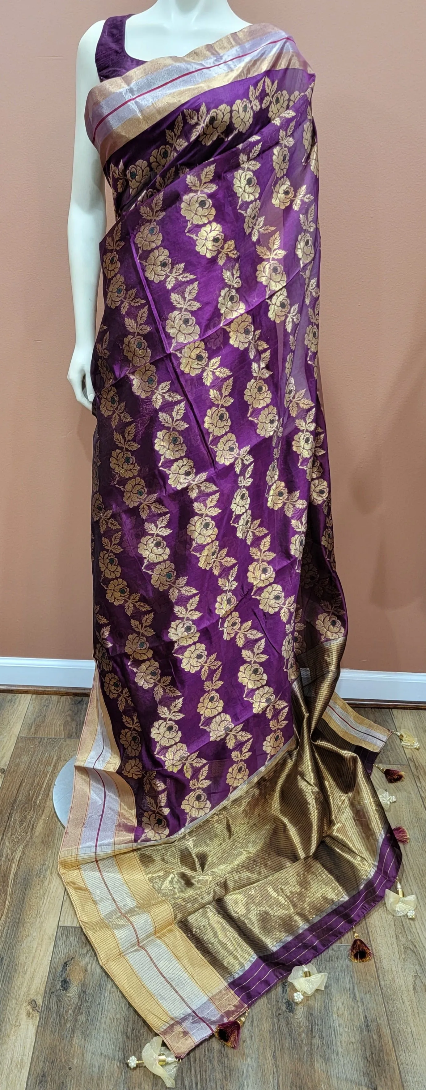 Chanderi Pattu Saree Collection w/ Custom Blouse