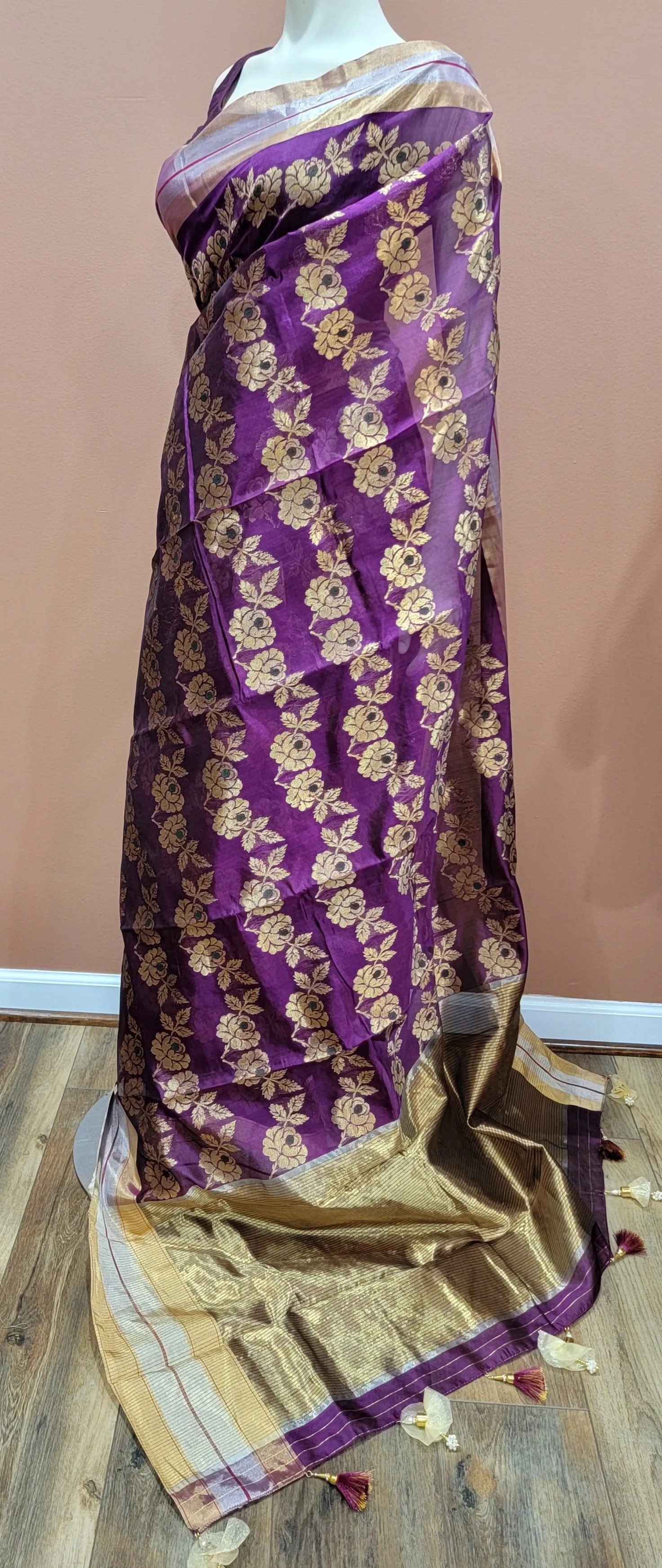 Chanderi Pattu Saree Collection w/ Custom Blouse