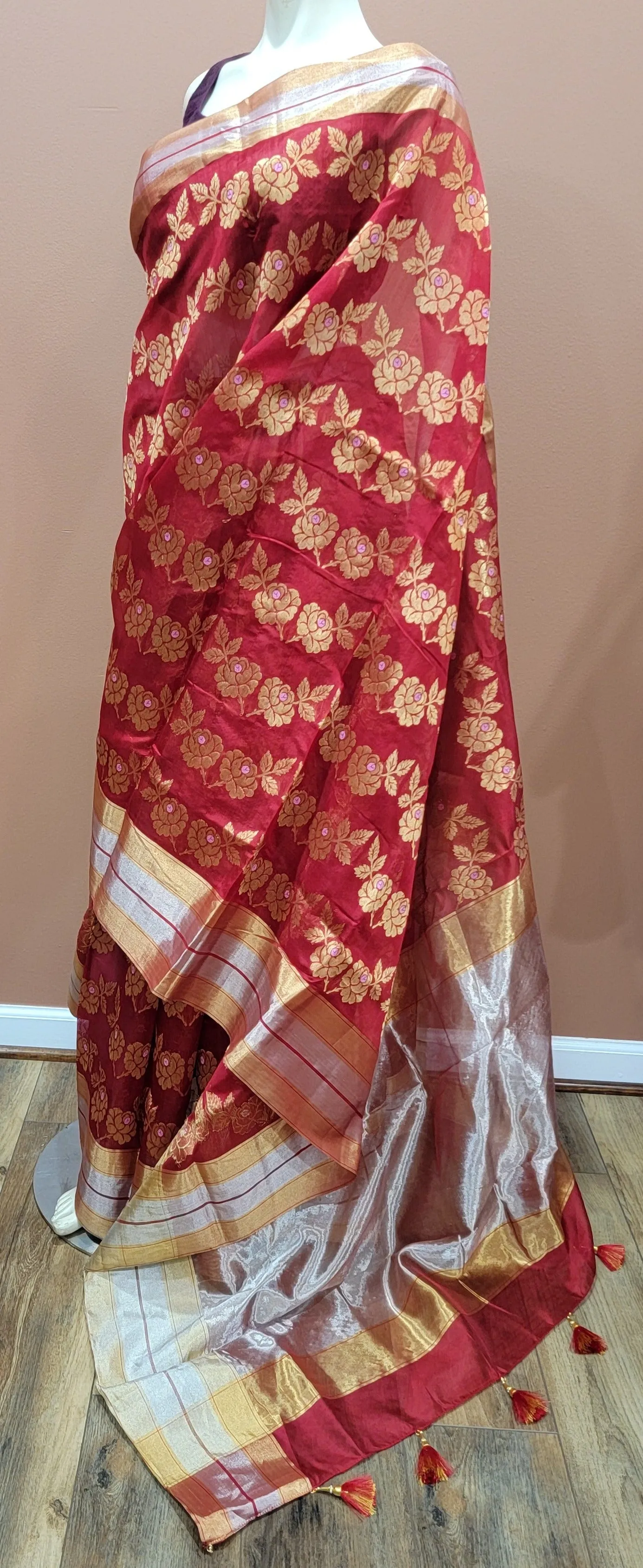 Chanderi Pattu Saree Collection w/ Custom Blouse