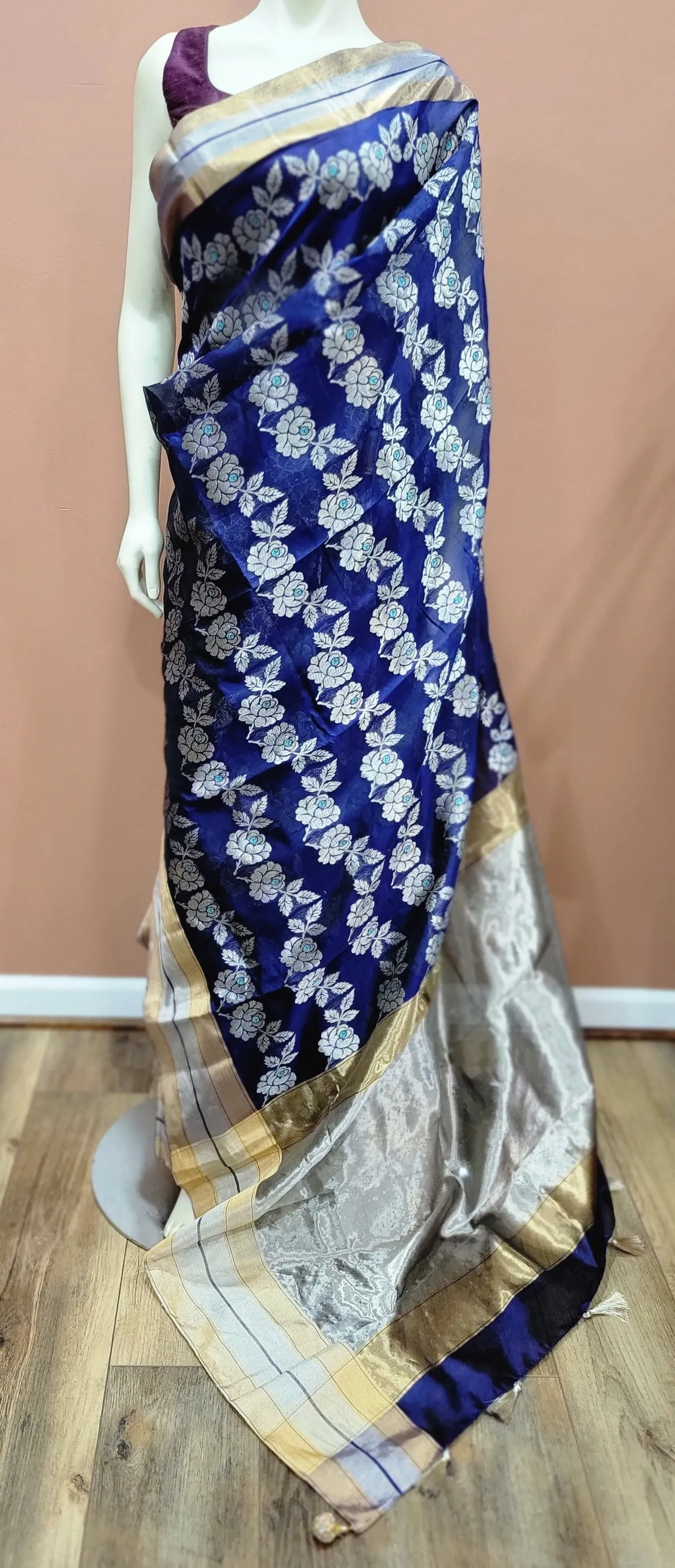 Chanderi Pattu Saree Collection w/ Custom Blouse