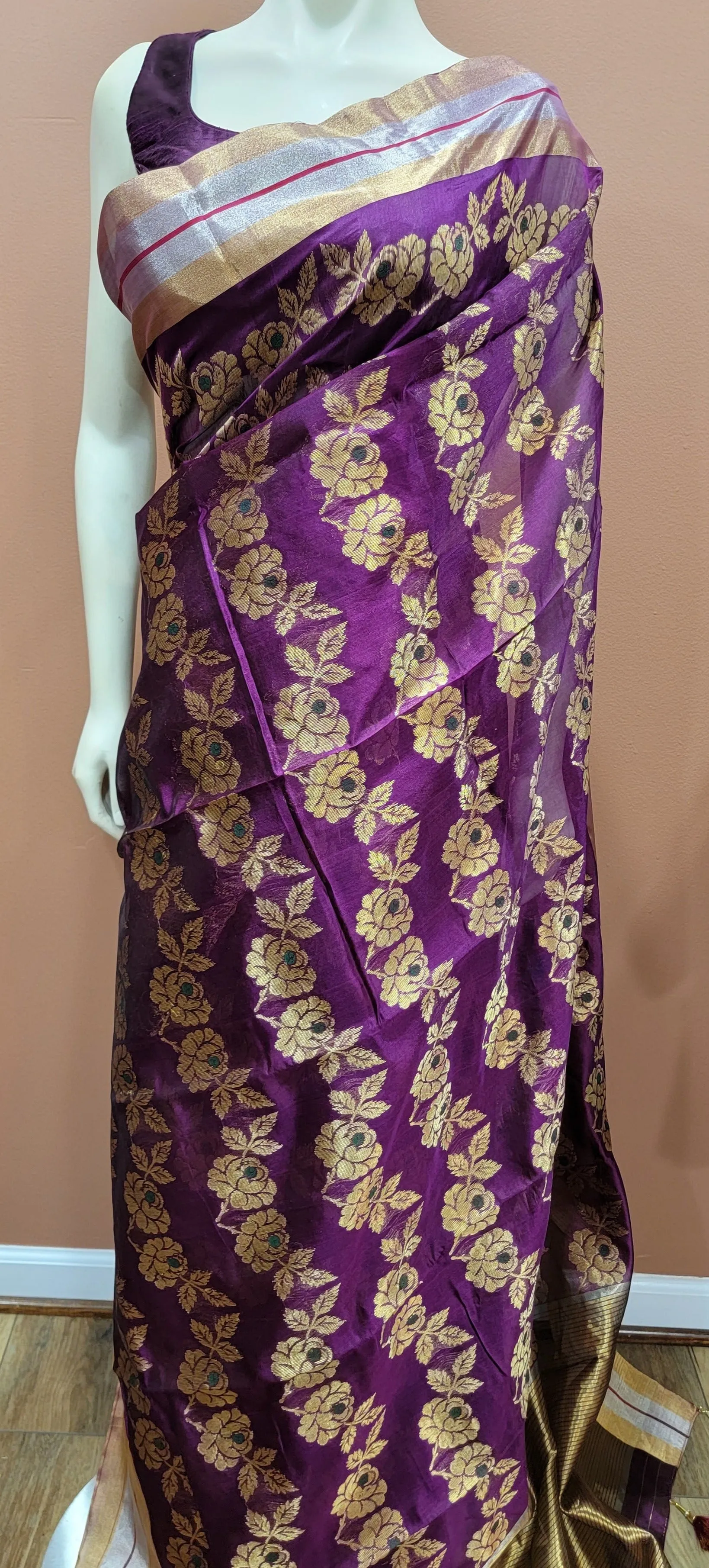 Chanderi Pattu Saree Collection w/ Custom Blouse