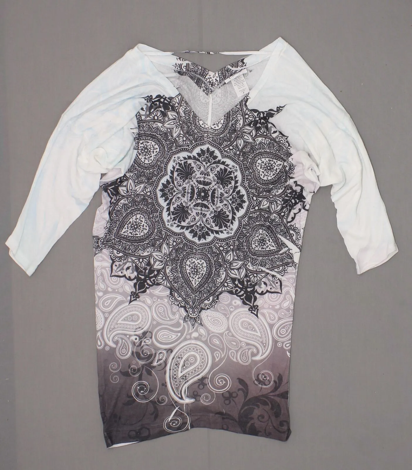 Chelsey Women's Geo Printed Tunic Top Aqua / Black