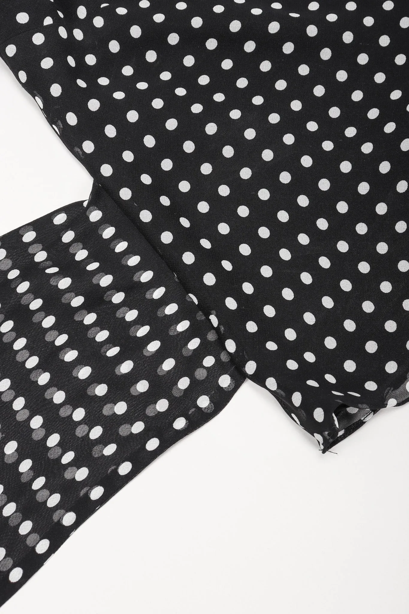 Chiffon Dot Feather Tie Top