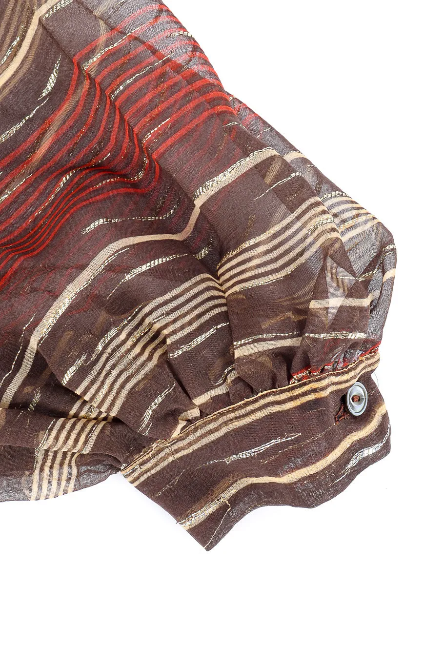 Chiffon Stripe Peasant Top