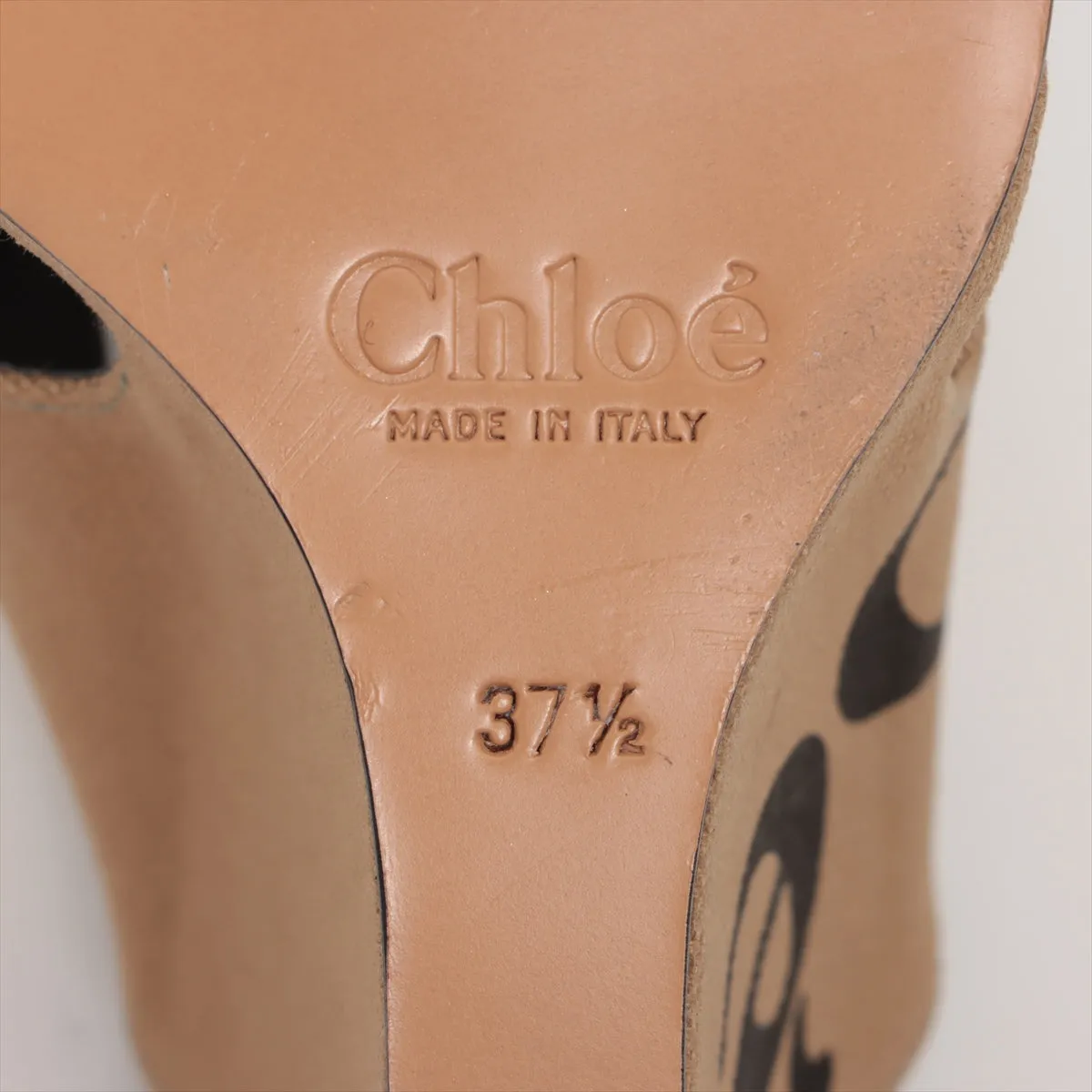 Chloe Verena Canvas  Leather Wedge Sandal