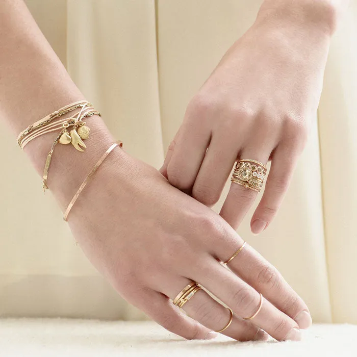 claw & bead silk bracelet