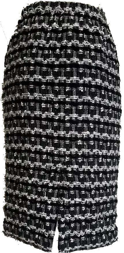 COMME des GARCONS Japan. Black, Silver Wool Blend Boucle Tweed Gray Skirt