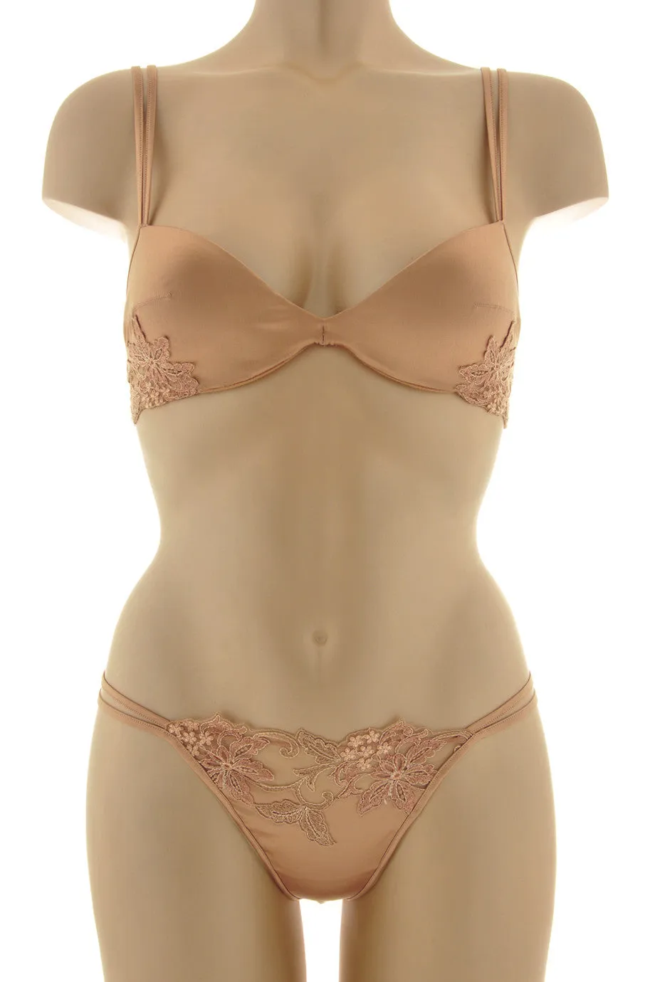 COTTON CLUB NUDE Silk Floral Bra