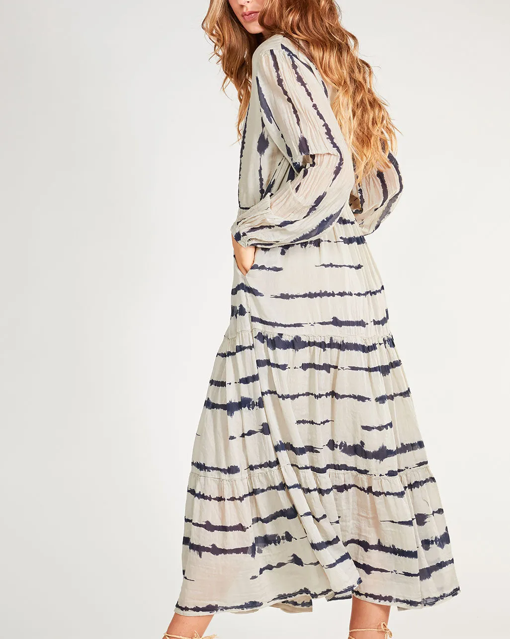 Cotton Silk Blend Button-Up Shirtdress