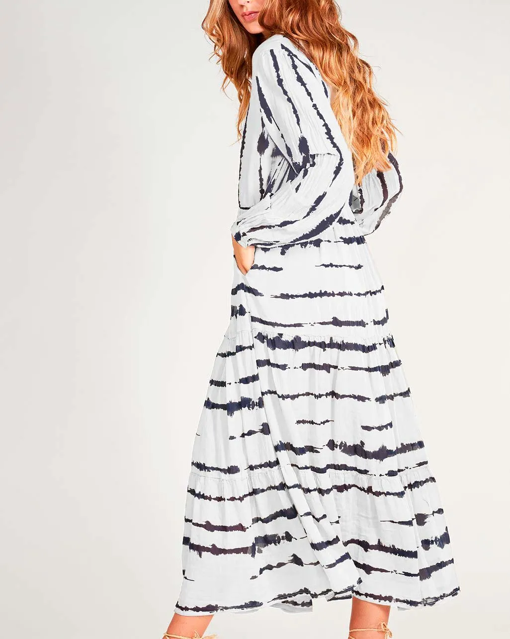 Cotton Silk Blend Button-Up Shirtdress