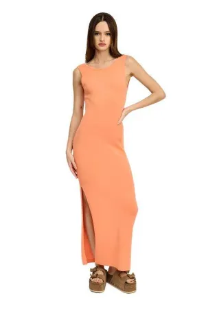 Crochet Maxi Dress with Back Tie Detail