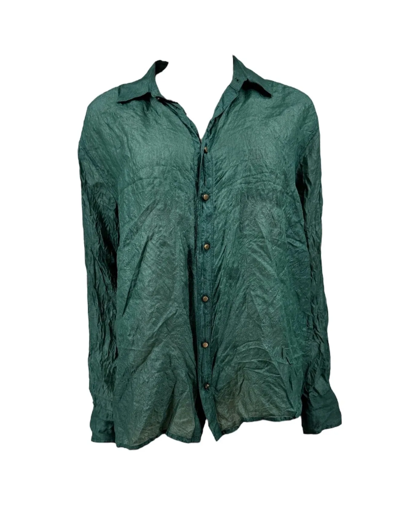 Dark Forest Crushed Silk Shirt