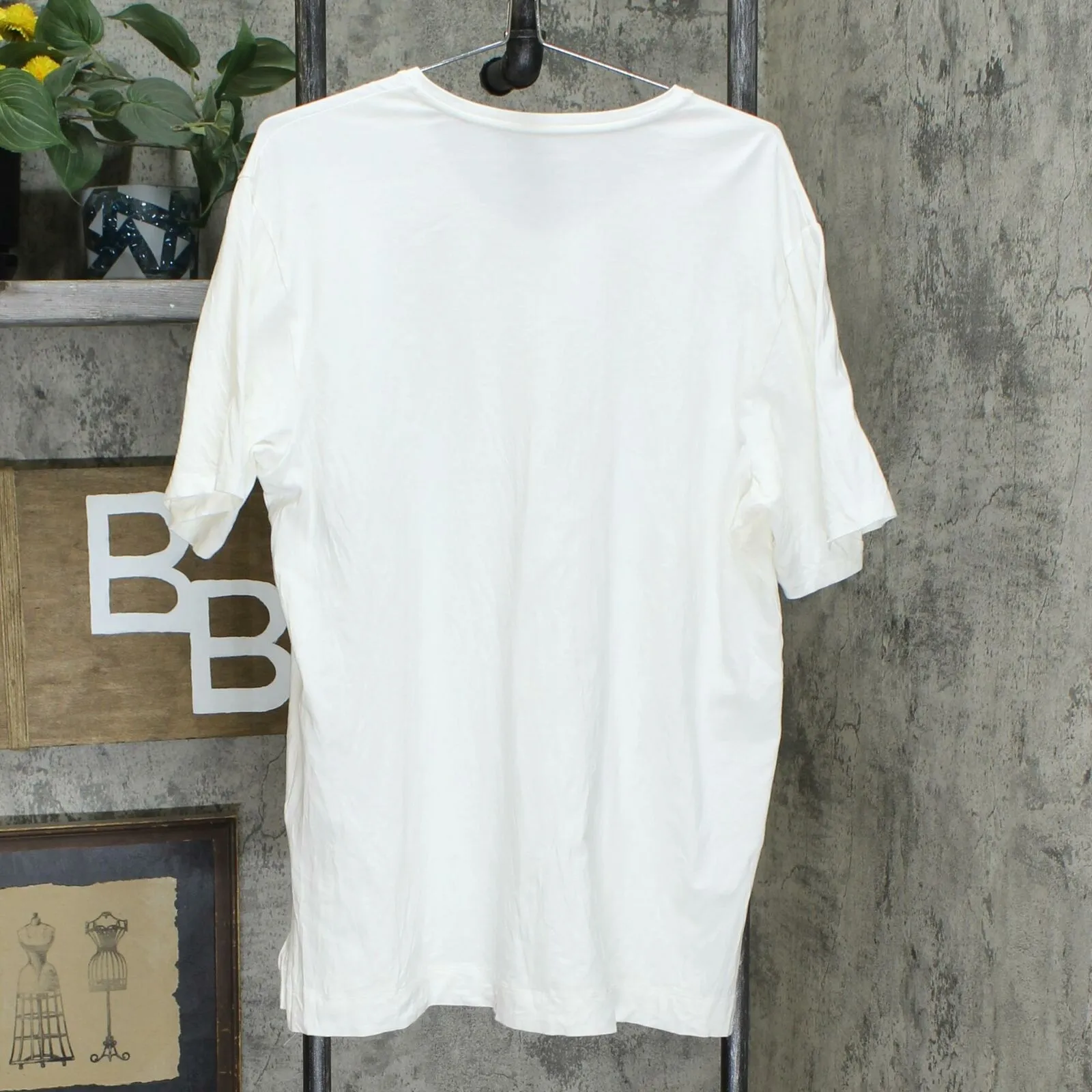 Denim & Co. Essentials Women's Oversized Princess Seams Knit Top Natural Medium