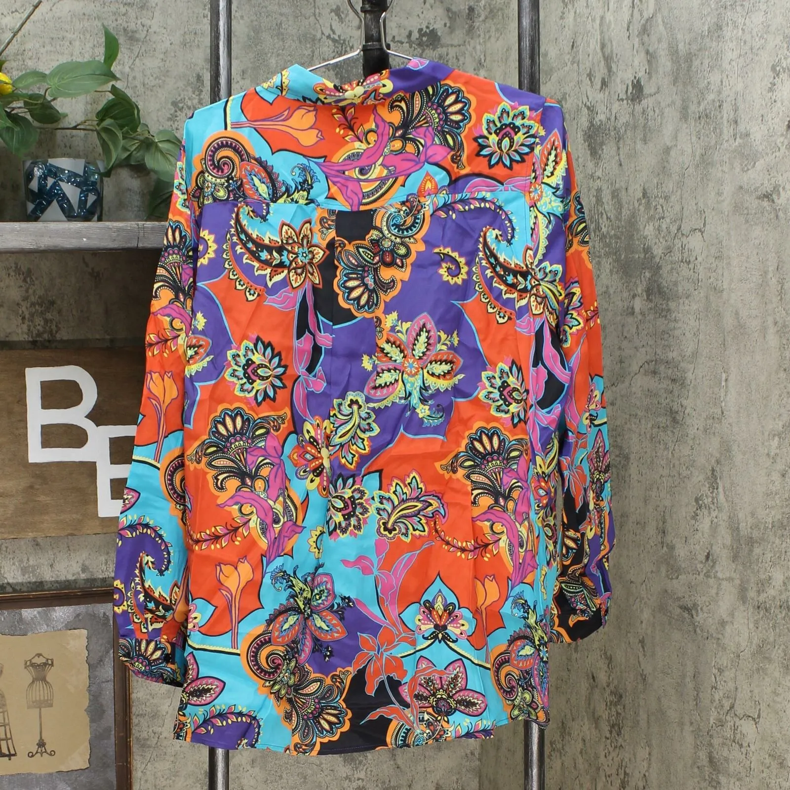 DG2 by Diane Gilman Signature Collection Women's Plus Size Silk Blend Blouse